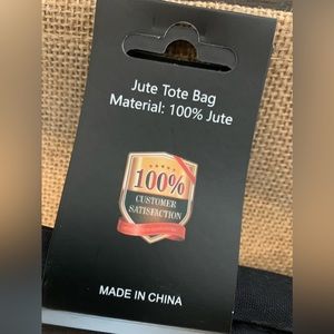100% Jute tote bag NWT